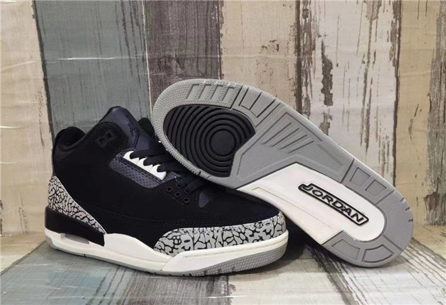 Men's Running weapon Air Jordan 3 Black Shoes 0100 Men's Running weapon Air Jordan 3 Black Shoes 0100